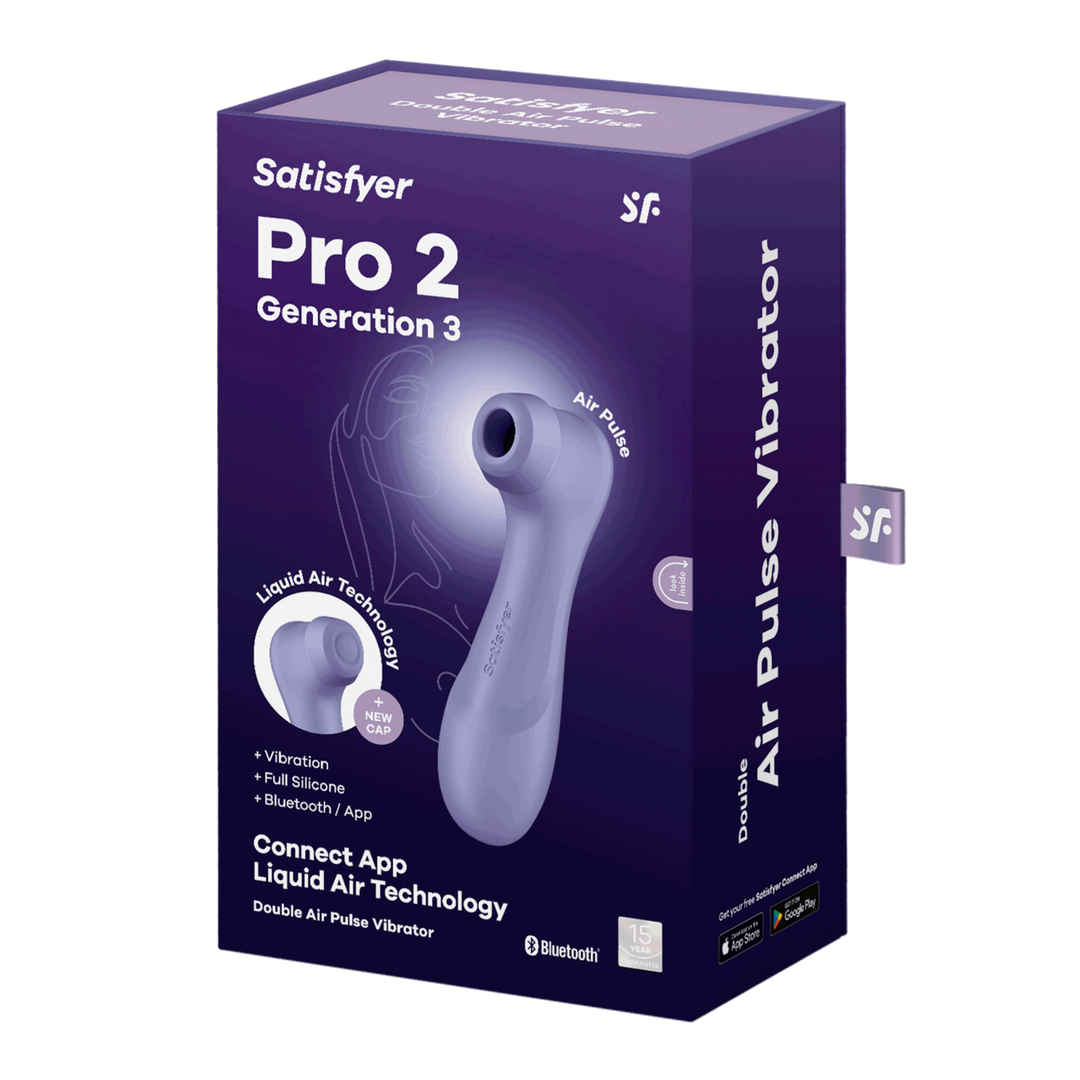 Satisfyer Pro 2 Generatie 3 - Double Air Pulse Vibrator - Liquid Air en Connect App - Lila (4061504051864)