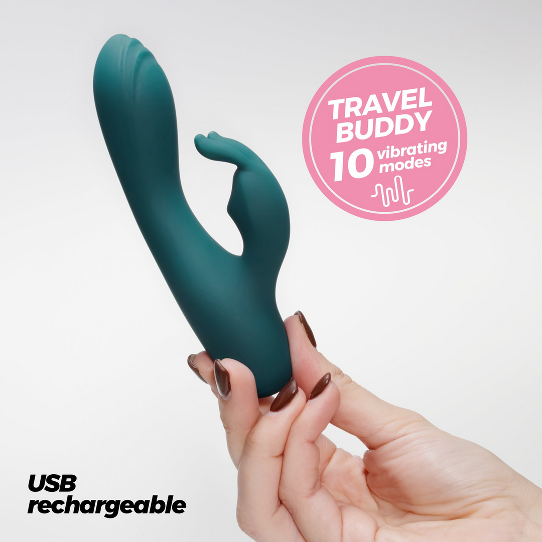 Crushious Lola - Mini Konijn Vibrator - Smaragd (7403254160866)