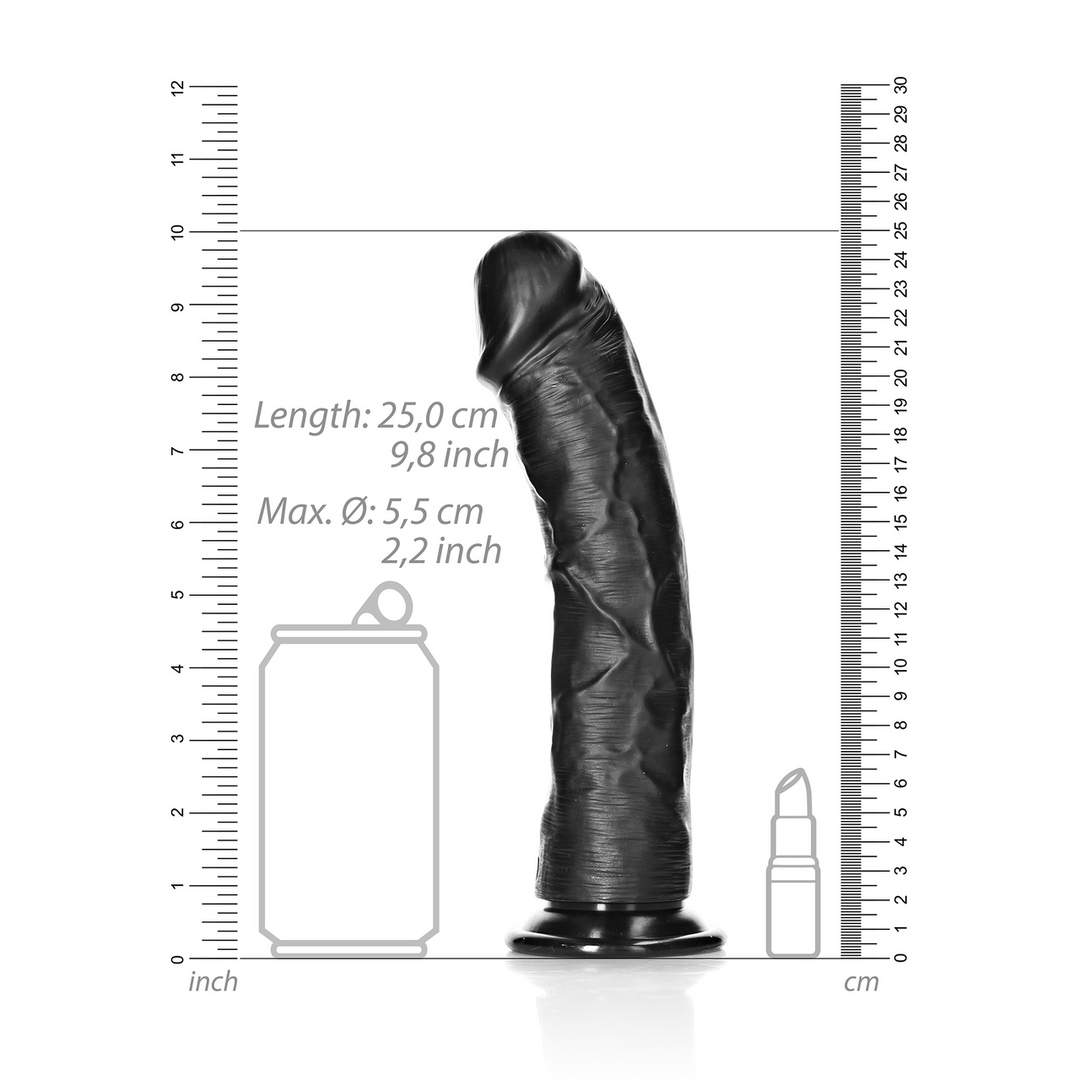 Realrock by shots Gebogen Realistische Dildo met Zuignap - 9 / 23 cm (7423522627617)