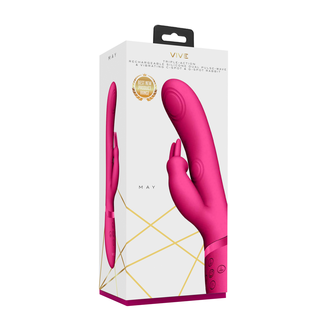 Vive by shots Mei - Dual Pulse-Wave Vibrating C-spot G-Spot Rabbit - Roze (7423522631614)