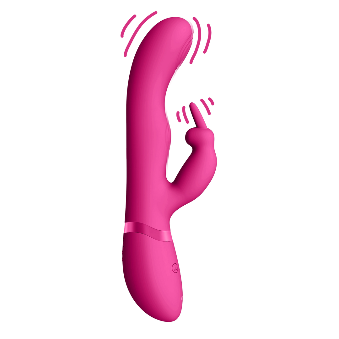 Vive by shots Mei - Dual Pulse-Wave Vibrating C-spot G-Spot Rabbit - Roze (7423522631614)