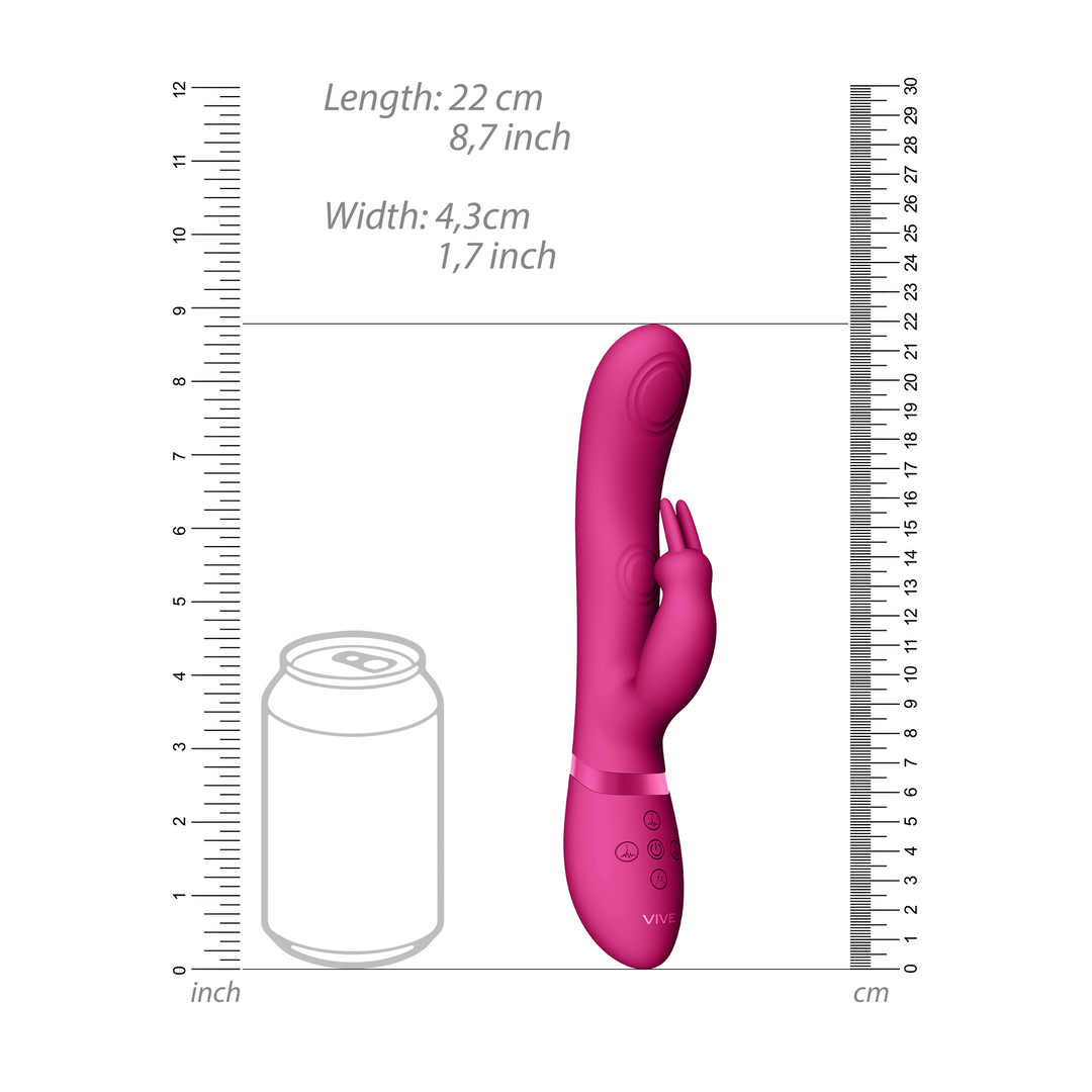 Vive by shots Mei - Dual Pulse-Wave Vibrating C-spot G-Spot Rabbit - Roze (7423522631614)