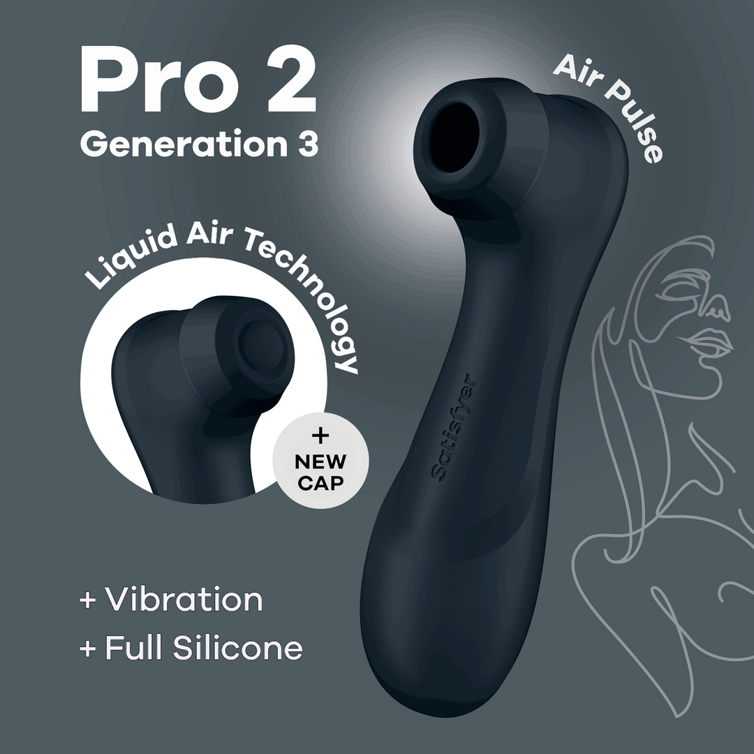 Satisfyer Pro 2 Generatie 3 - Double Air Pulse Vibrator - Liquid Air - Zwart (4061504051888)