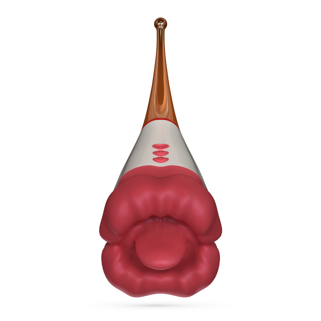 Crushious Jagger - Lickende Dubbele Stimulator - Rood (7403254160941)