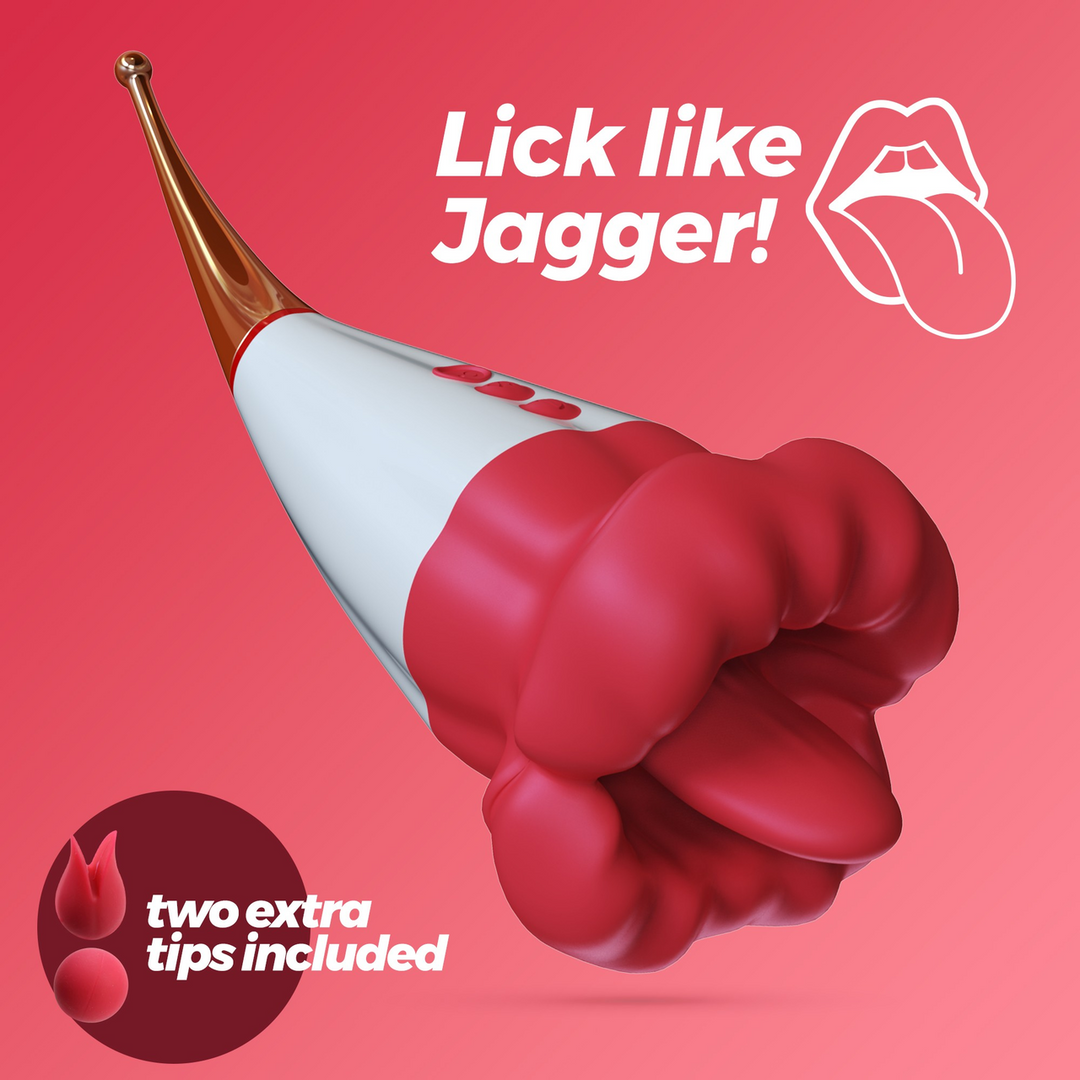 Crushious Jagger - Lickende Dubbele Stimulator - Rood (7403254160941)