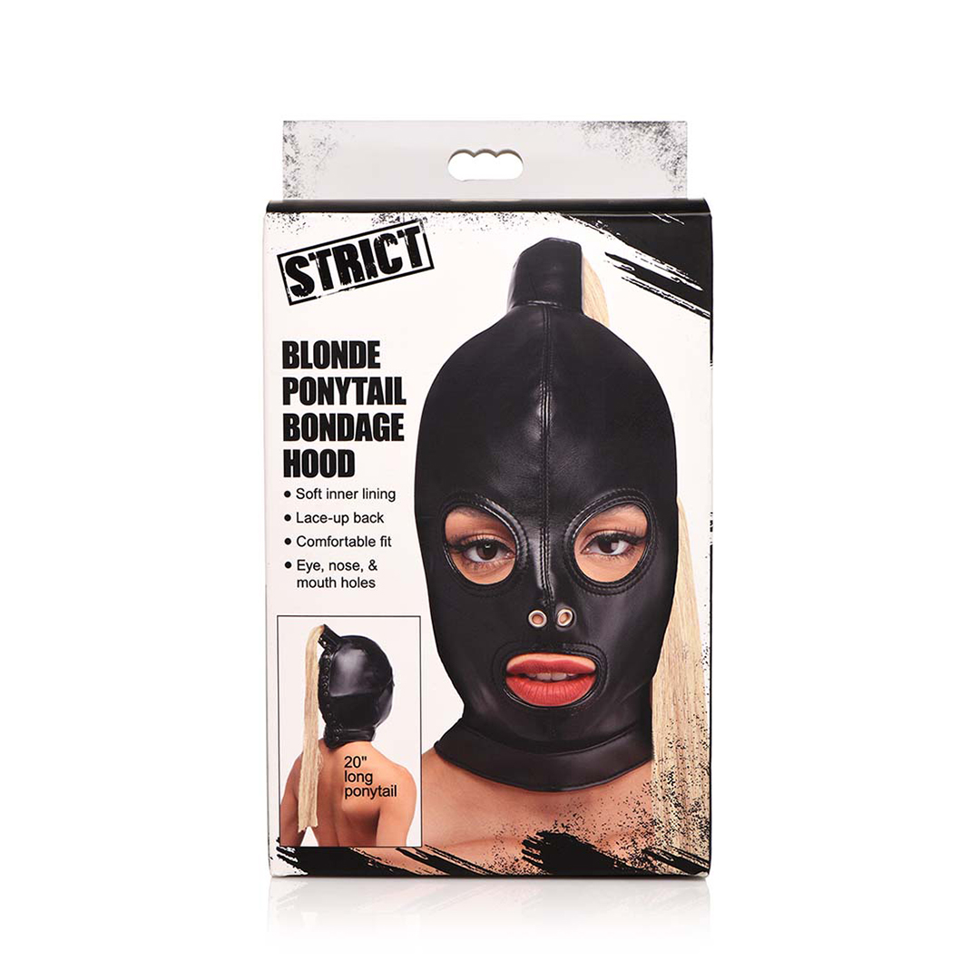 Xr brands Bondagemasker met blonde paardenstaart (848518047496)
