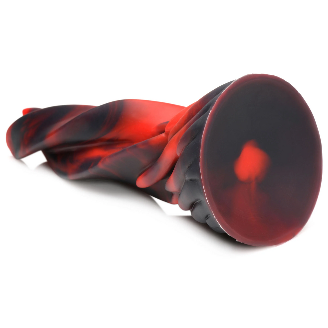 Xr brands Hell Kiss Twisted Tongues Silicone Dildo - Rood (848518051622)
