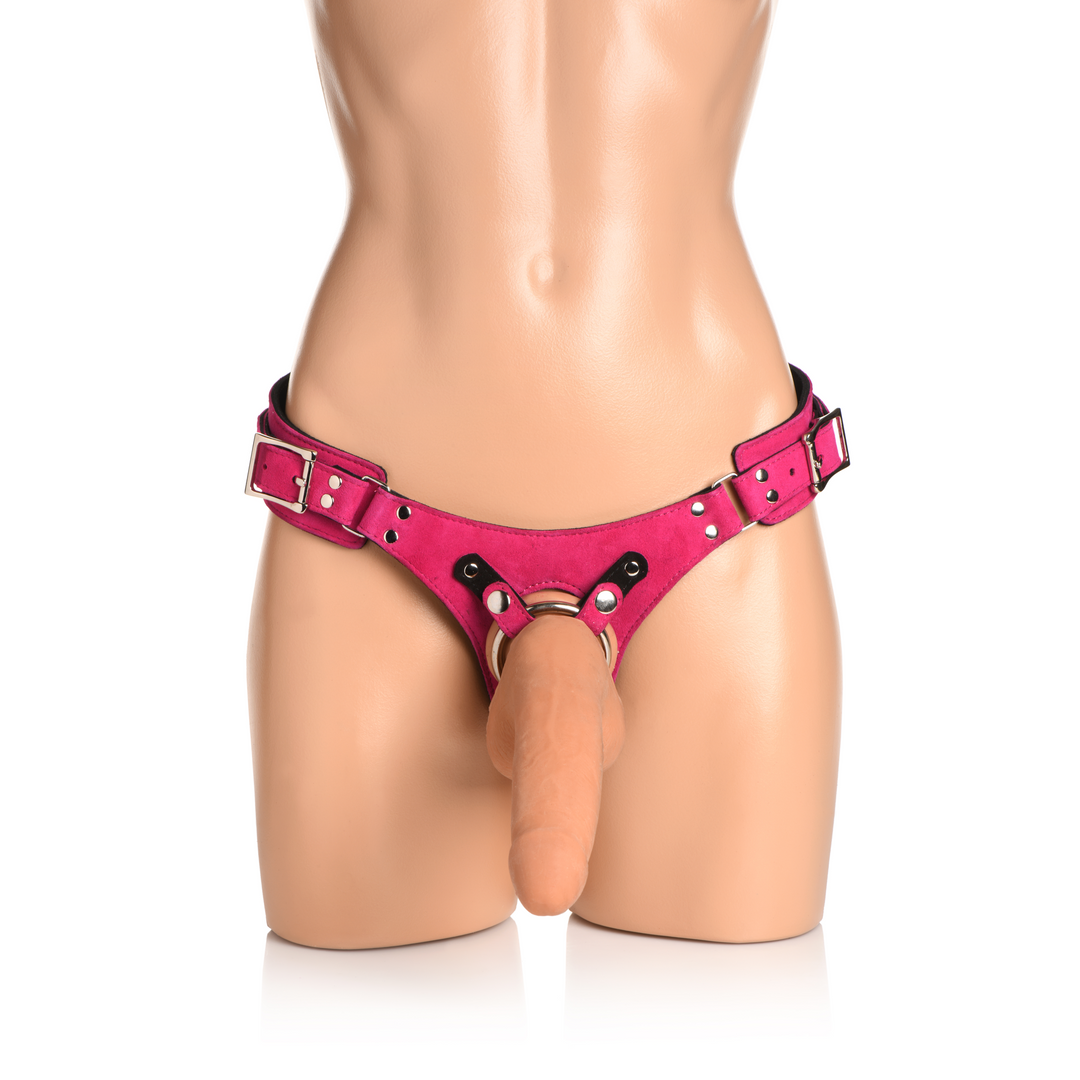 Xr brands Bodice Deluxe - Leren Korset Harnas - Paars (848518051349)
