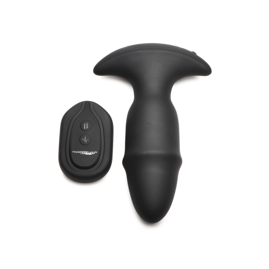 Xr brands Butt Slider - Sliding Ring Silicone Missile Plug - Zwart (848518051660)