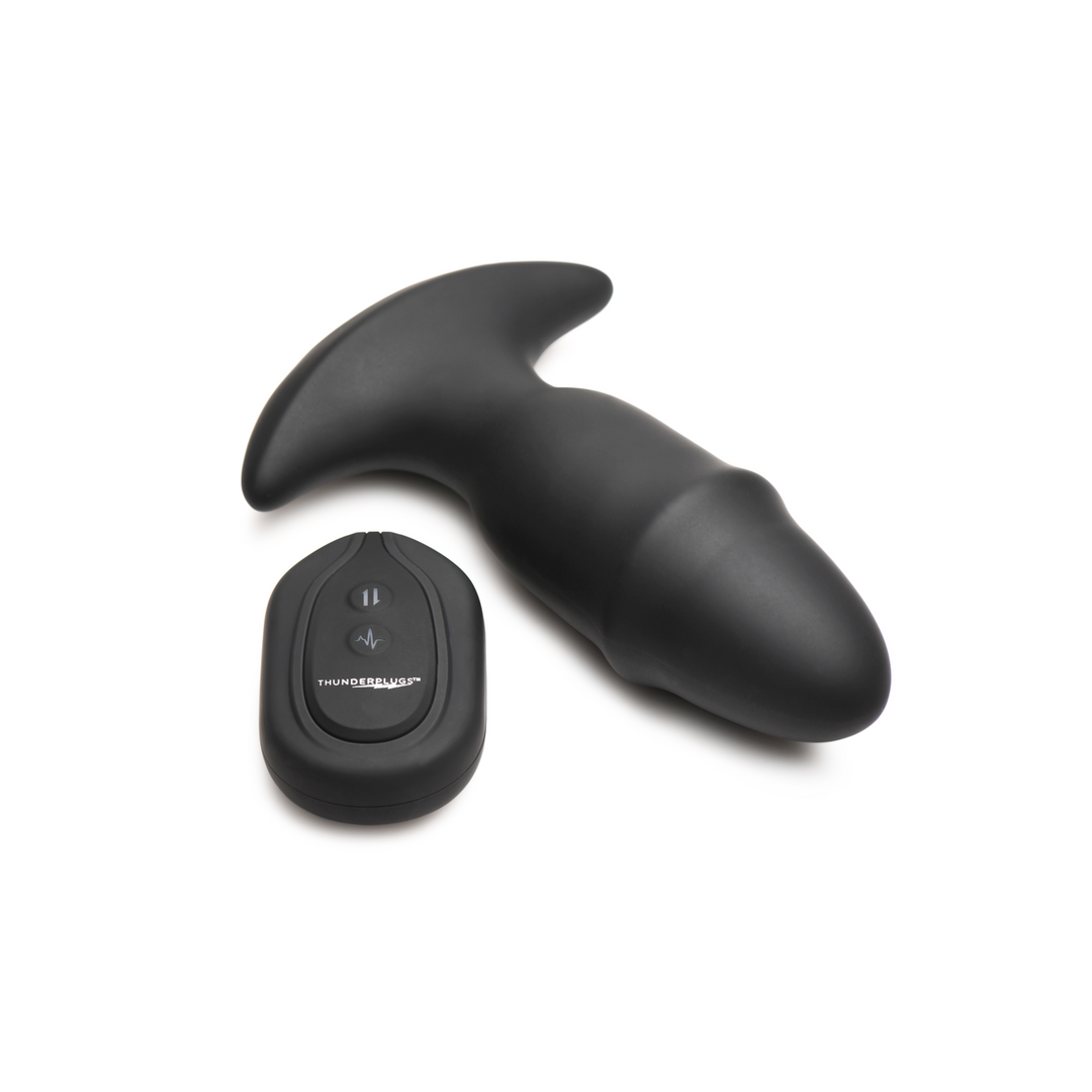 Xr brands Butt Slider - Sliding Ring Silicone Missile Plug - Zwart (848518051660)
