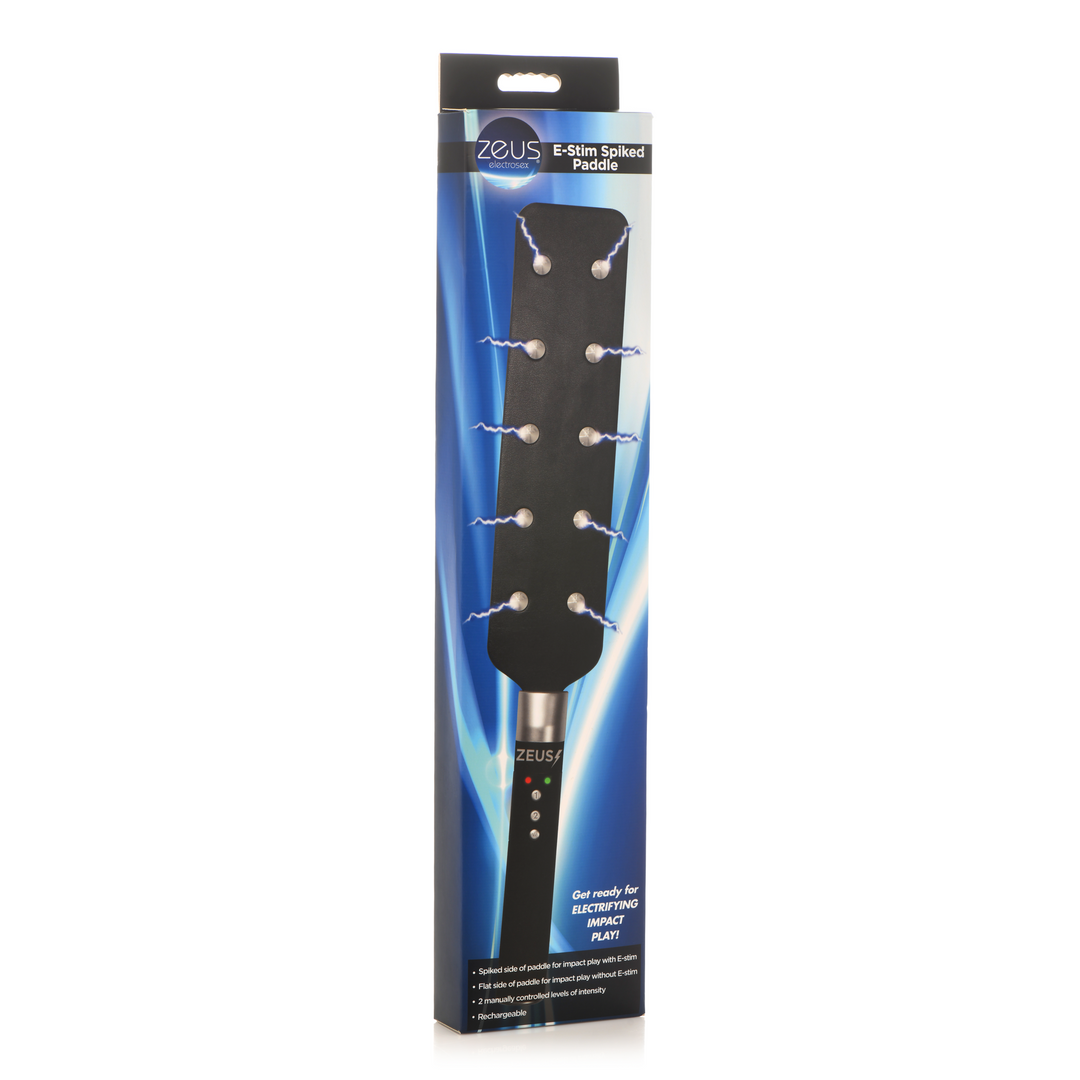 Xr brands E-Stim Spiked Paddle - Zwart (848518051684)