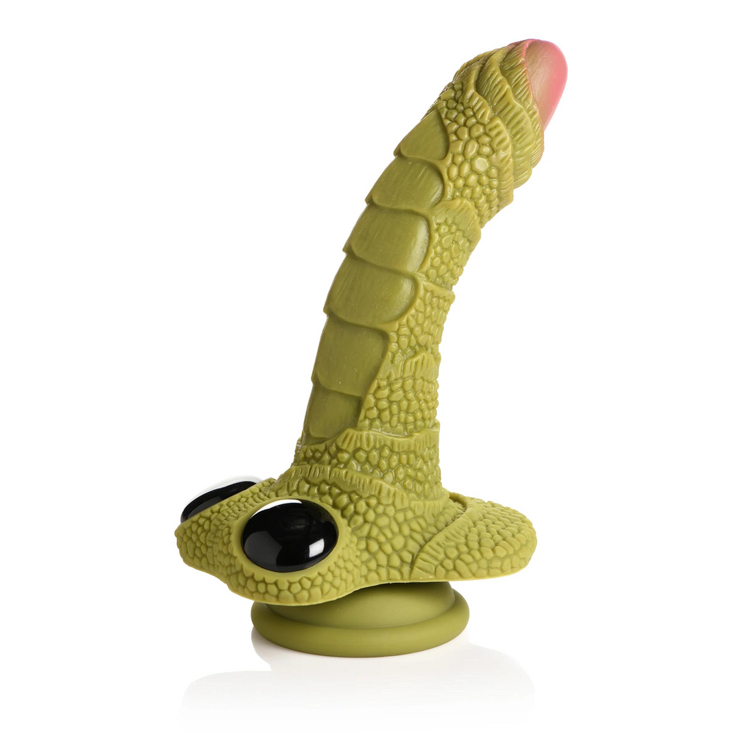 Xr brands Swamp Monster Scaly Silicone Dildo - Zwart (848518048905)