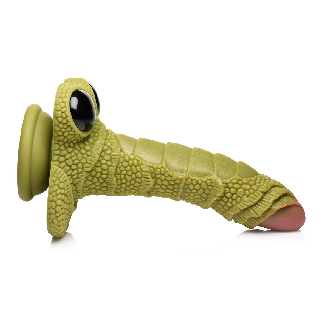 Xr brands Swamp Monster Scaly Silicone Dildo - Zwart (848518048905)