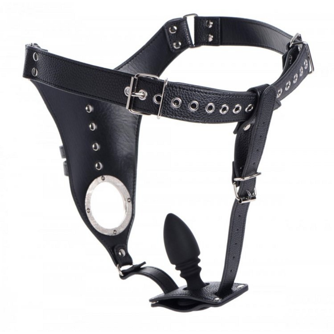Xr brands Kruisigingsharnas voor Mannen + Siliconen Butt Plug (848518043610)