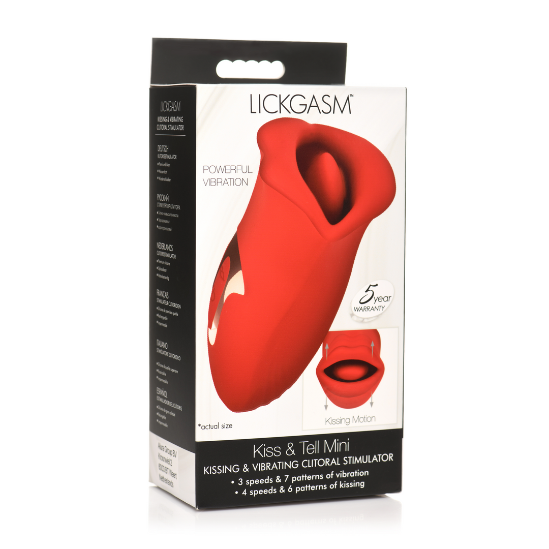 Xr brands Kiss and Tell - Silicone Kissing en Vibrerende Clitorisstimulator - Rood (848518052766)