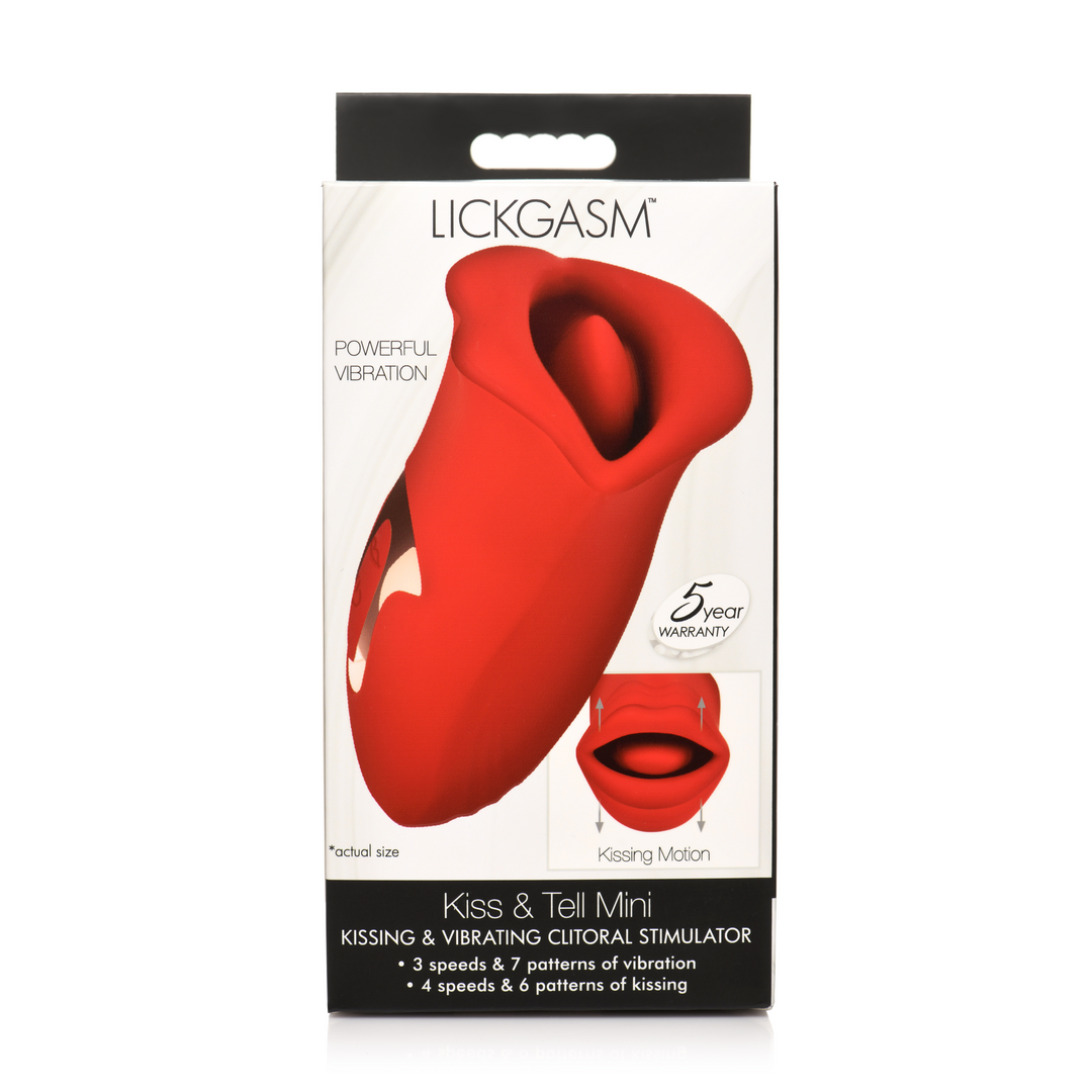 Xr brands Kiss and Tell - Silicone Kissing en Vibrerende Clitorisstimulator - Rood (848518052766)