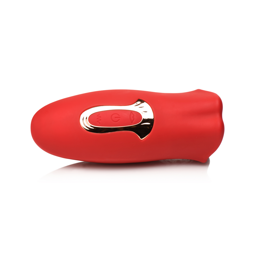 Xr brands Kiss and Tell - Silicone Kissing en Vibrerende Clitorisstimulator - Rood (848518052766)