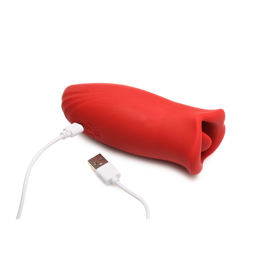 Xr brands Kiss and Tell - Silicone Kissing en Vibrerende Clitorisstimulator - Rood (848518052766)