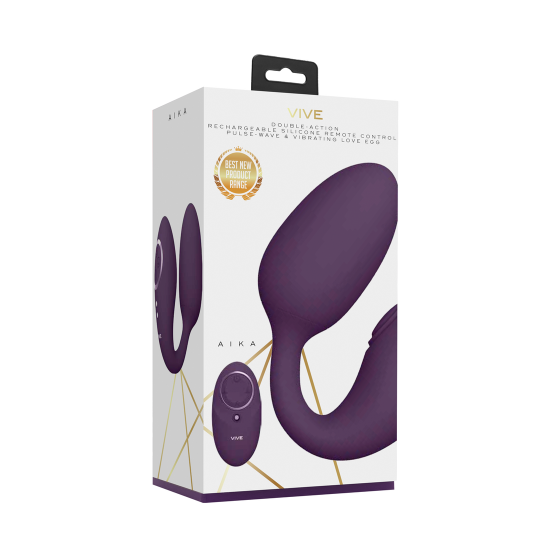 Vive by shots Aika - Pulse Wave  Vibrating Love Egg - Paars (7423522537534)