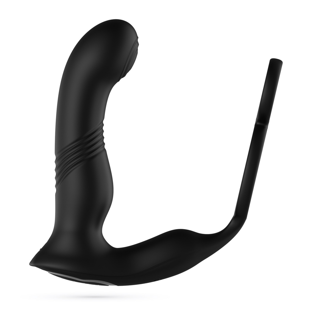 Crushious Erixos - Vibrerende Prostaatmassager met Balriem en Cockring - Zwart (7403254160989)
