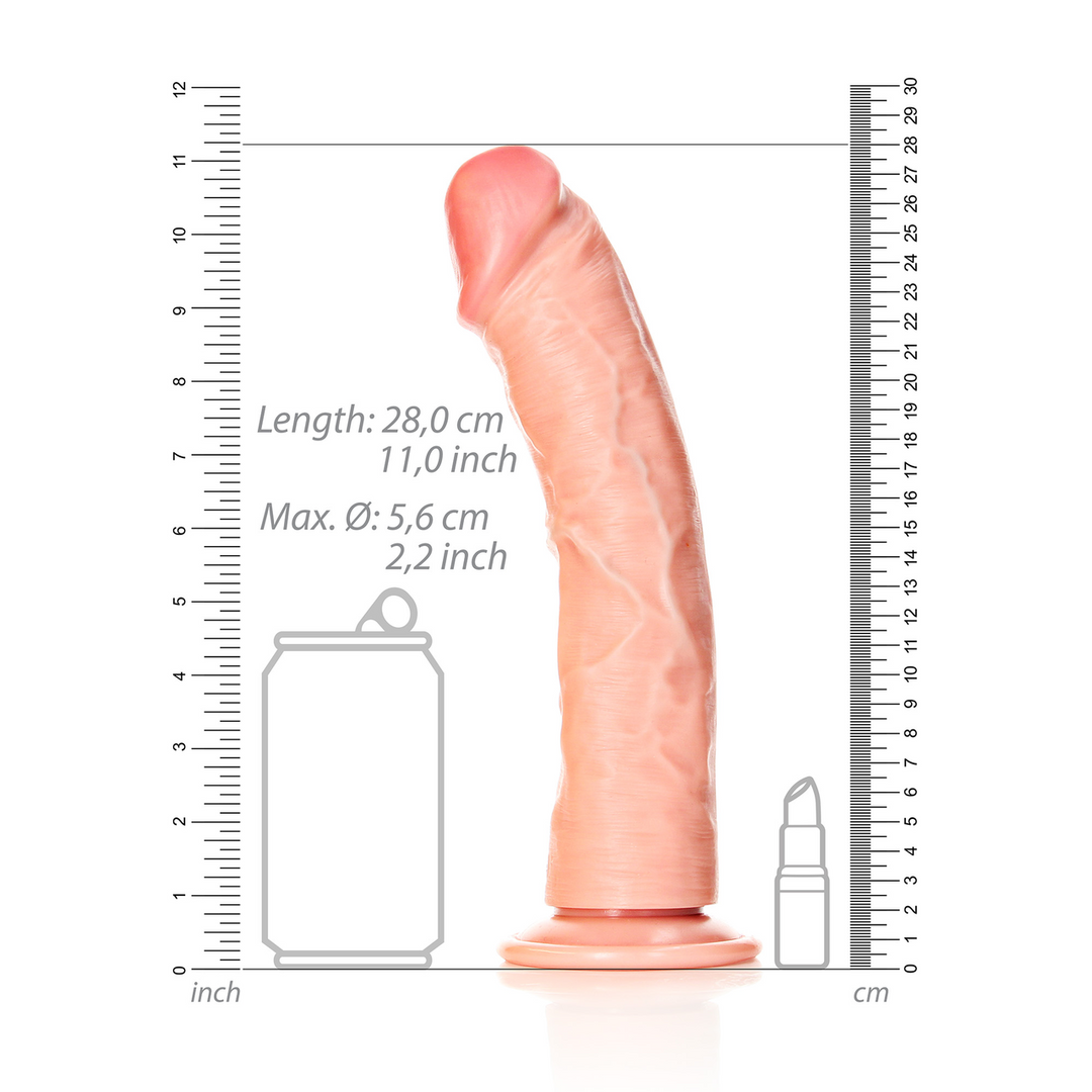 Realrock by shots Gebogen Realistische Dildo met Zuignap - 10 / 25,5 cm (7423522627624)