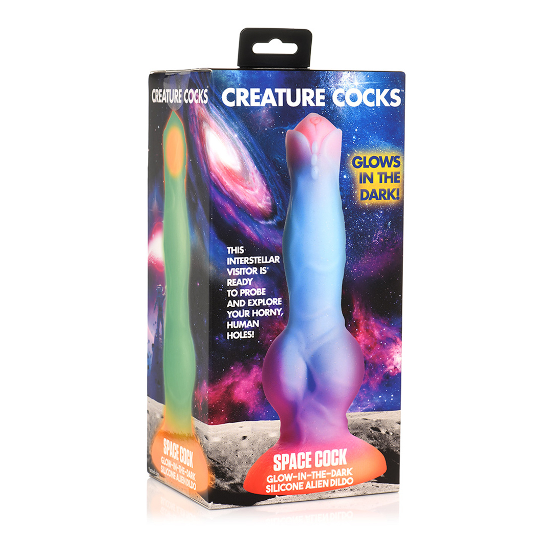 Xr brands Ruimte Cock - Glow in the Dark - Silicone Alien Dildo (848518051400)