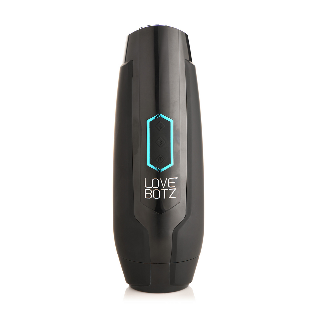Xr brands De Milker Max - 14X Duwende en Vibrerende Masturbator - Zwart (848518053558)
