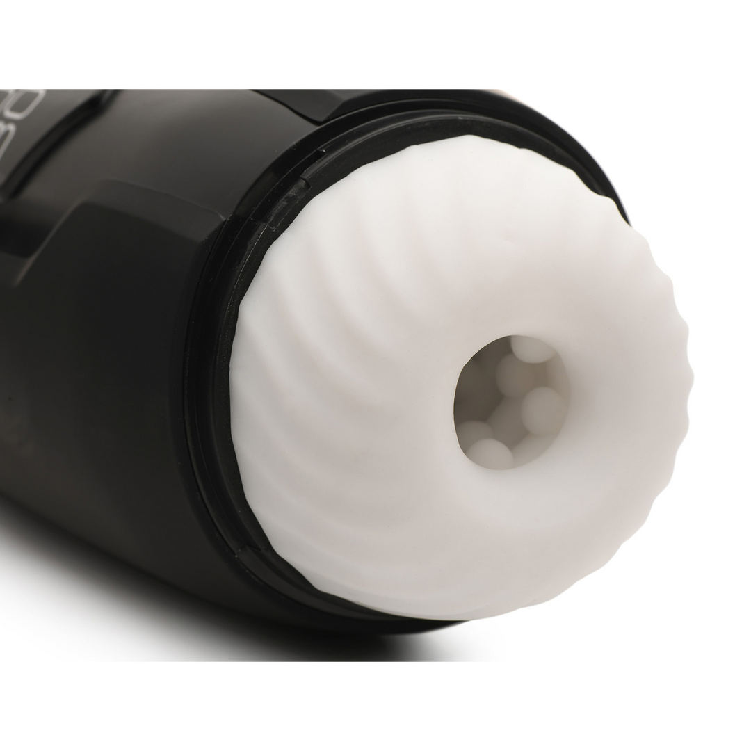 Xr brands De Milker Max - 14X Duwende en Vibrerende Masturbator - Zwart (848518053558)