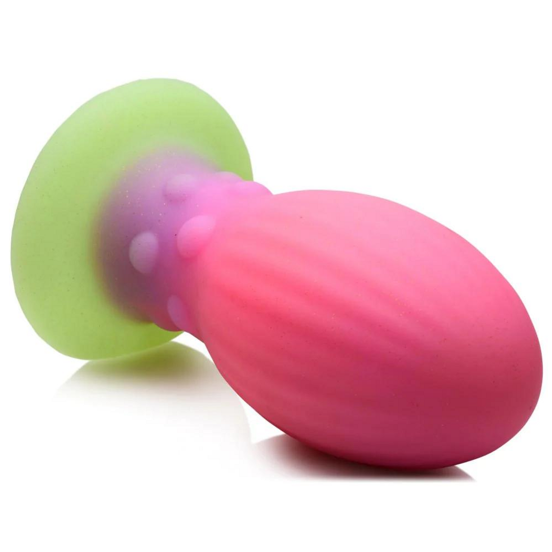 Xr brands Xeno Egg - Glow in the Dark - Siliconen Ei - XL - Roze (848518049070)
