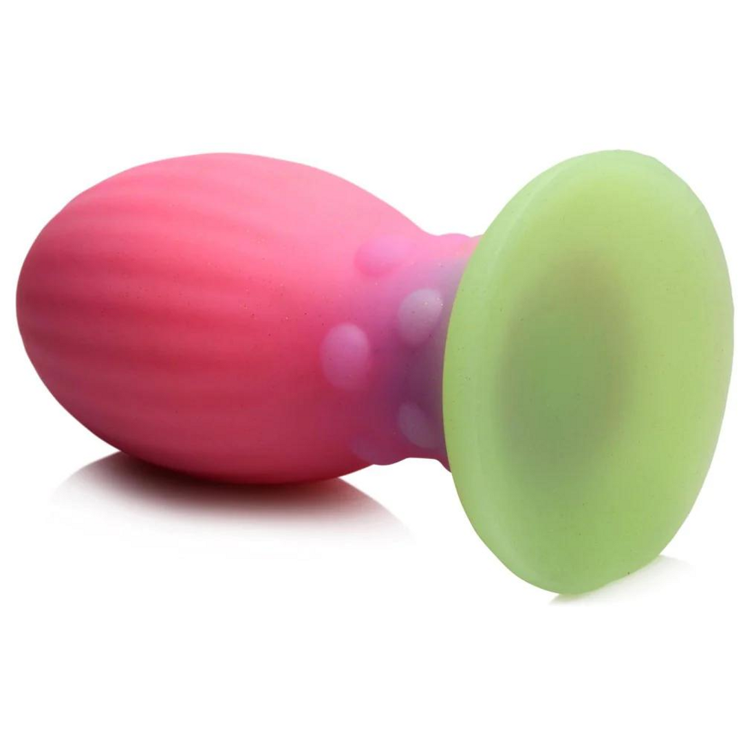 Xr brands Xeno Egg - Glow in the Dark - Siliconen Ei - XL - Roze (848518049070)