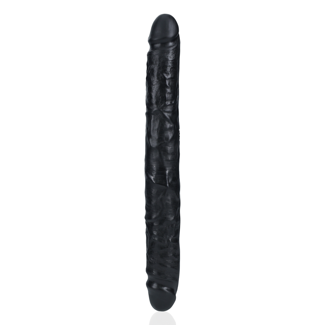 Realrock by shots Slim Double Ended Dong 12 / 30,5 cm - Zwart (8714273505606)