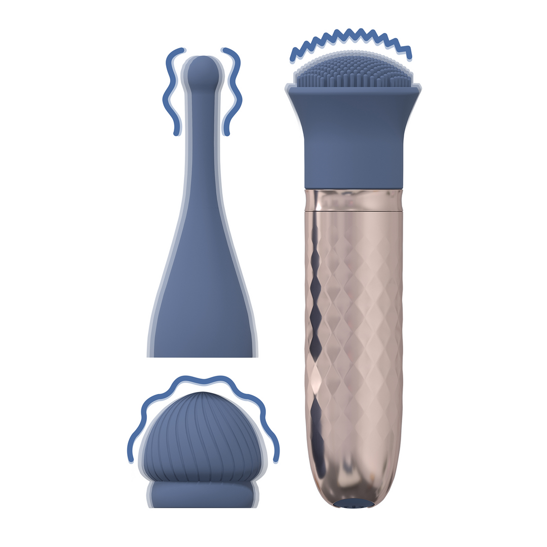 Loveline by shots Thrill - Verwisselbare Vibrator - Blauw (8714273043887)