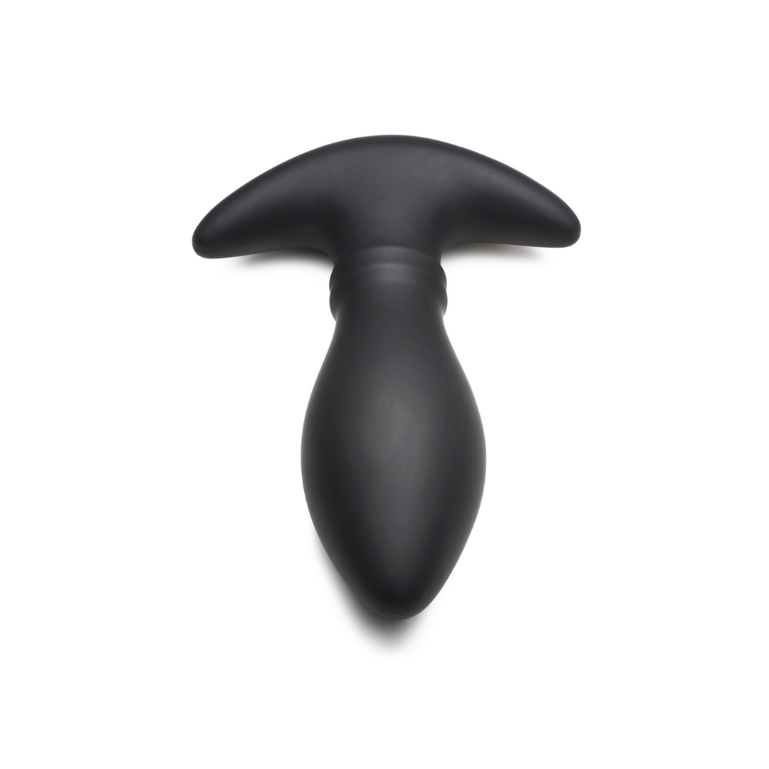 Xr brands Rim Slide - Sliding Ring Silicone Butt Plug - Zwart (848518051653)