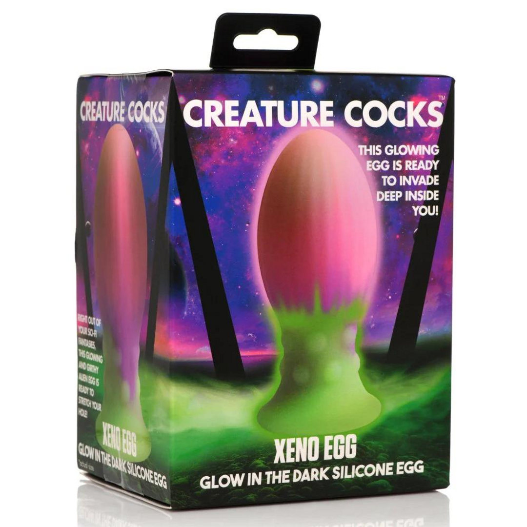 Xr brands Xeno Egg - Glow in the Dark - Silicone Ei - Roze (848518049063)