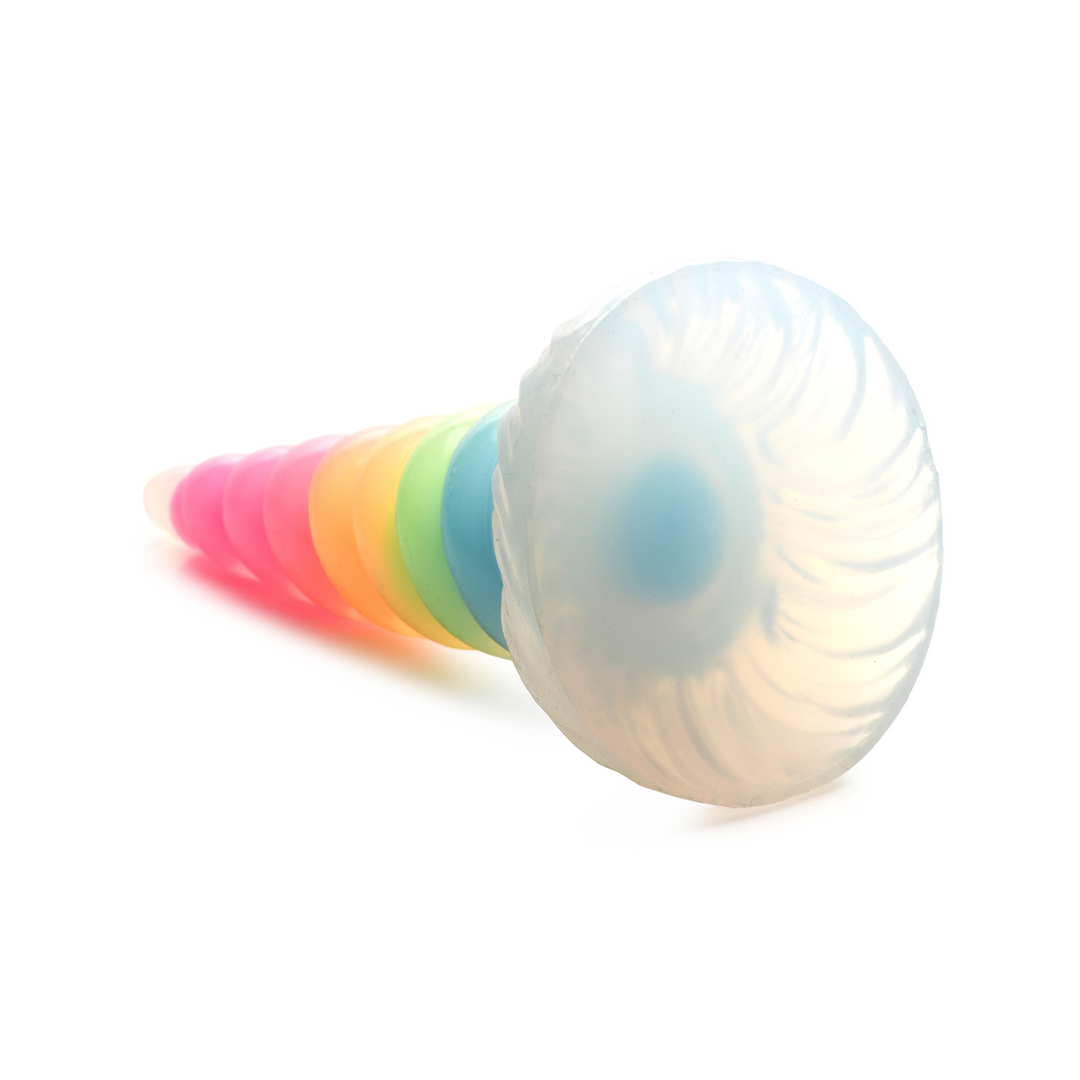 Xr brands UniGlow - Glow-in-the-Dark Regenboog Siliconen Dildo (848518053534)