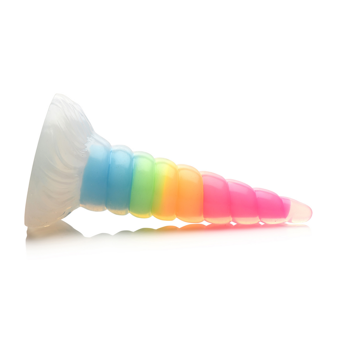 Xr brands UniGlow - Glow-in-the-Dark Regenboog Siliconen Dildo (848518053534)