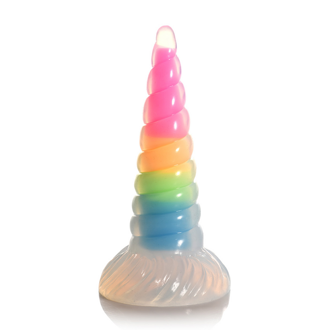 Xr brands UniGlow - Glow-in-the-Dark Regenboog Siliconen Dildo (848518053534)