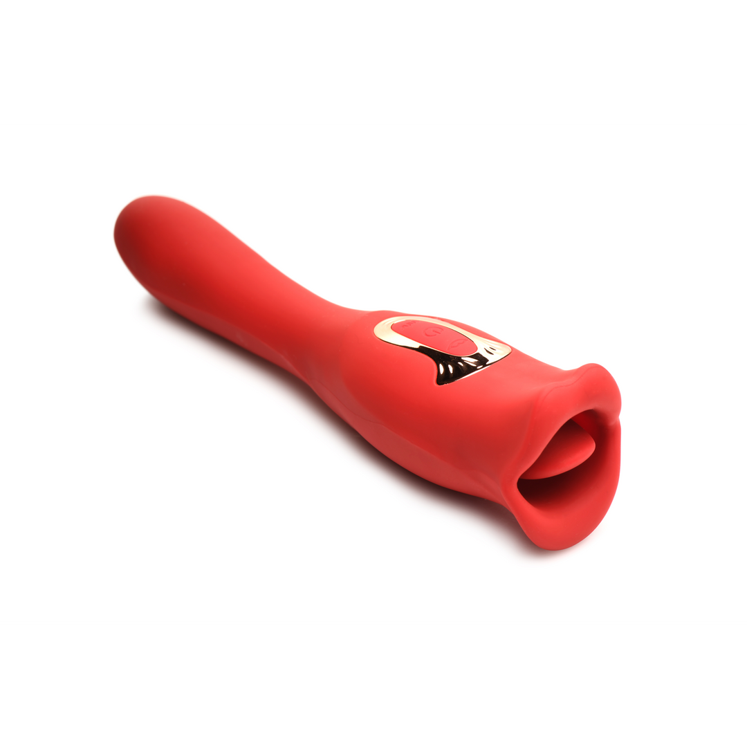 Xr brands Kiss and Tell Pro - Dual-Ended Kissing Vibrator - Rood (848518052759)