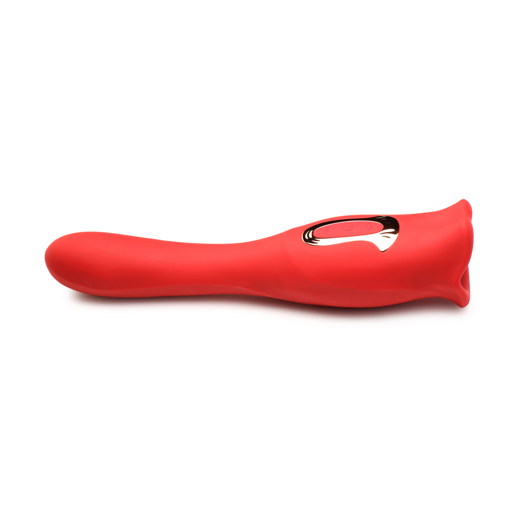 Xr brands Kiss and Tell Pro - Dual-Ended Kissing Vibrator - Rood (848518052759)