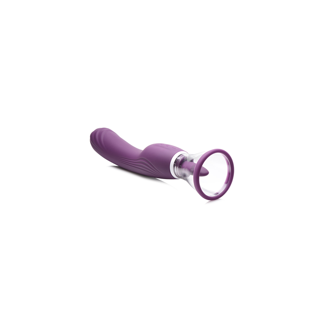 Xr brands Lickgasm - 8x Licking en Sucking Vibrator - Paars (848518044938)