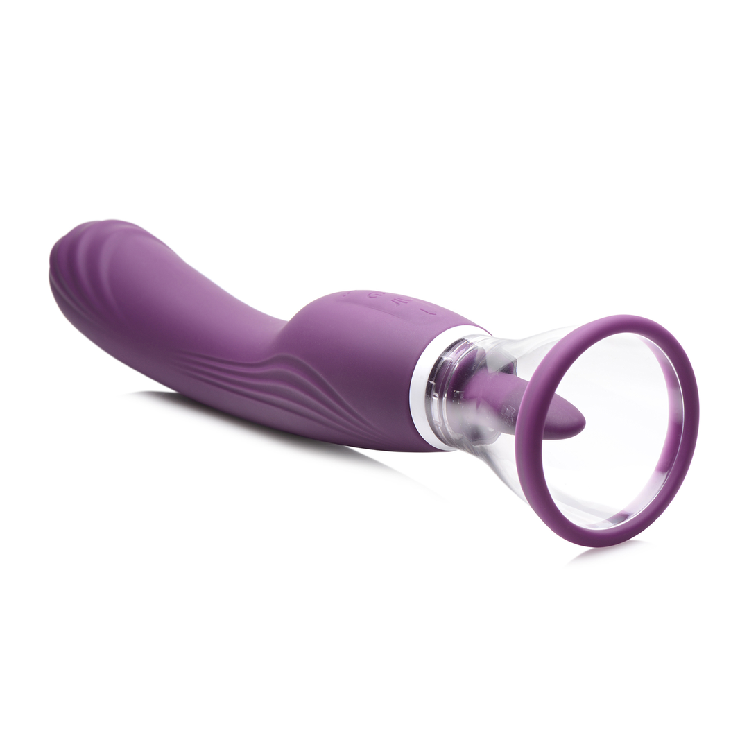 Xr brands Lickgasm - 8x Licking en Sucking Vibrator - Paars (848518044938)