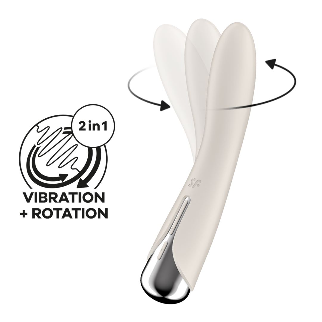 Satisfyer Spinning Vibe 1 - Rotating G-Spot Vibrator - Beige (4061504048710)