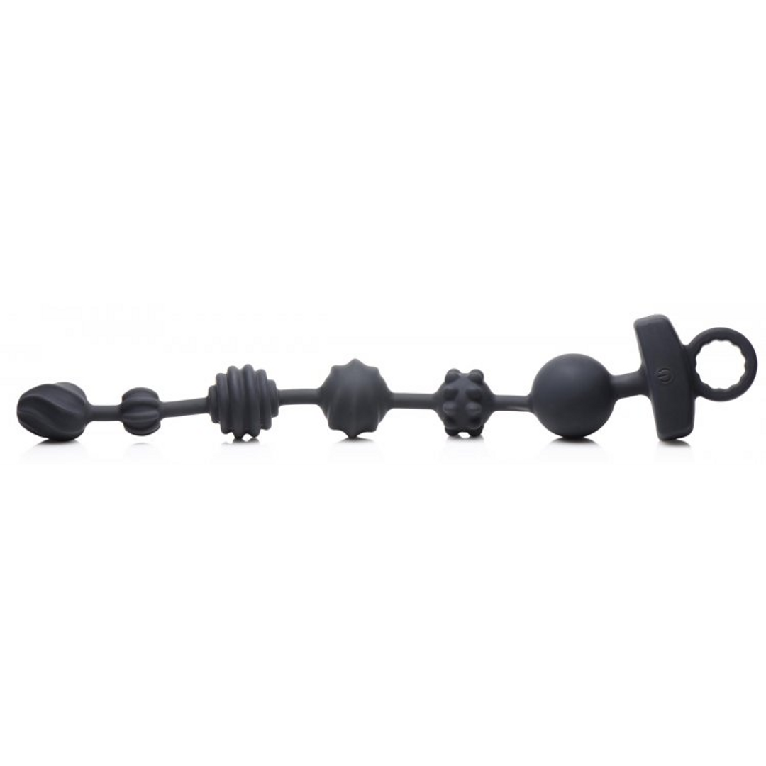 Xr brands Donkere Rattler - Vibrerende Siliconen Anale Ballen met Afstandsbediening (848518045027)