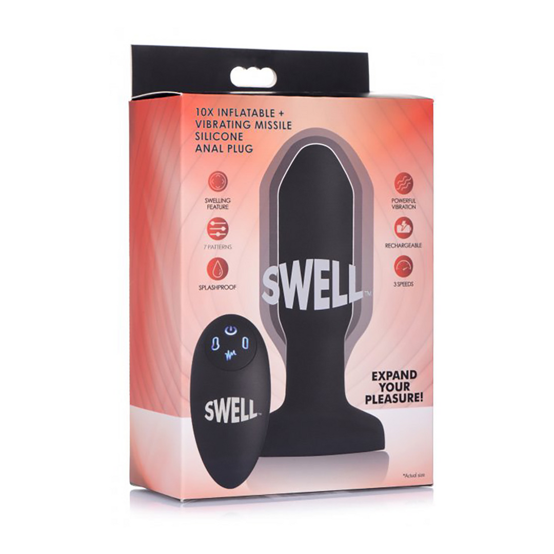 Xr brands Opblaasbare Vibrerende Silicone Butt Plug (848518035264)