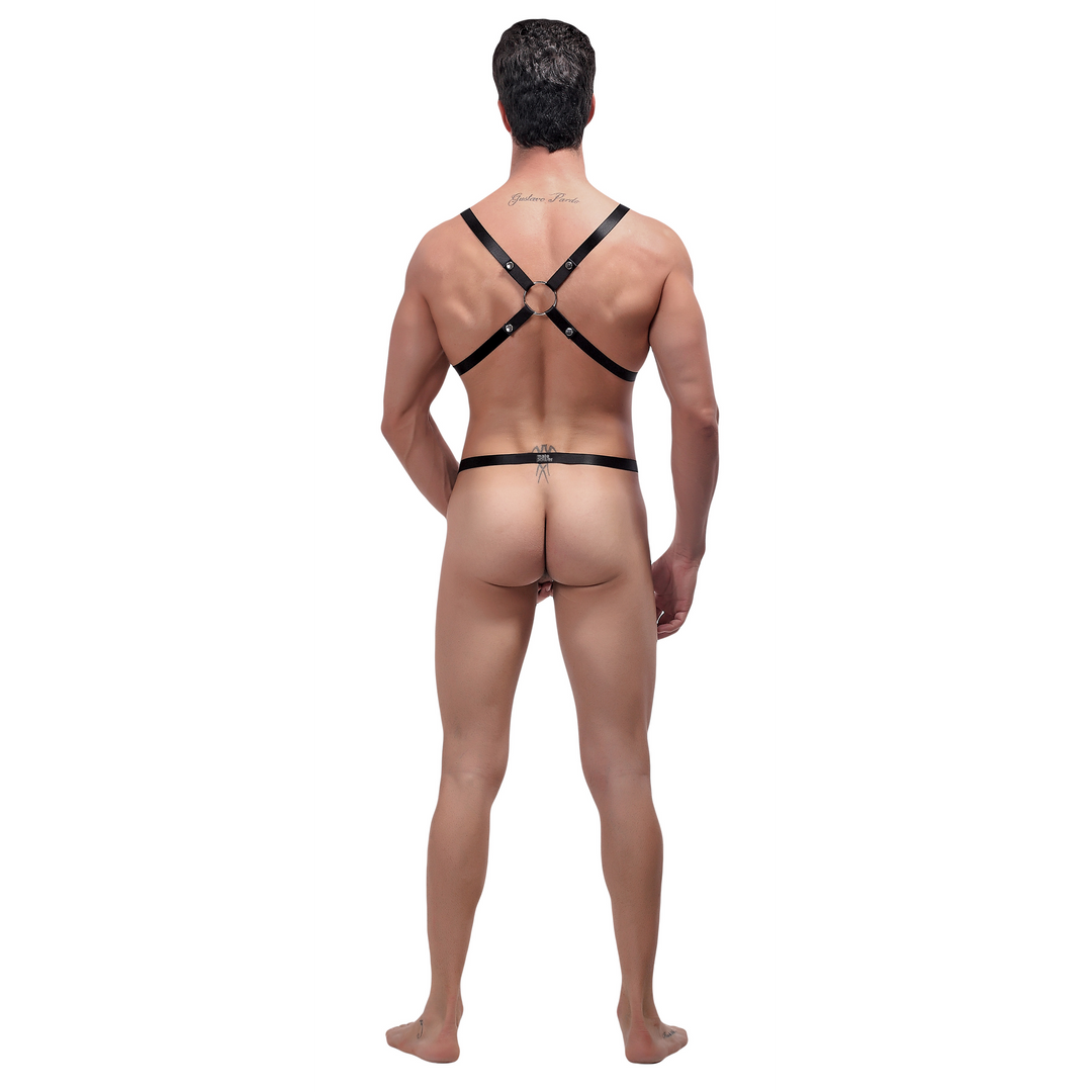 Male power Rip Off Harness Set - One Size - Zwart (845830070379)