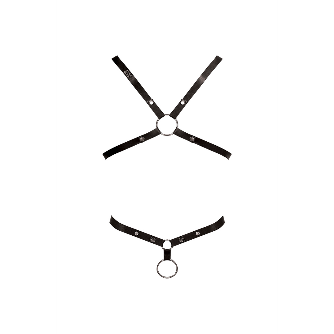 Male power Rip Off Harness Set - One Size - Zwart (845830070379)