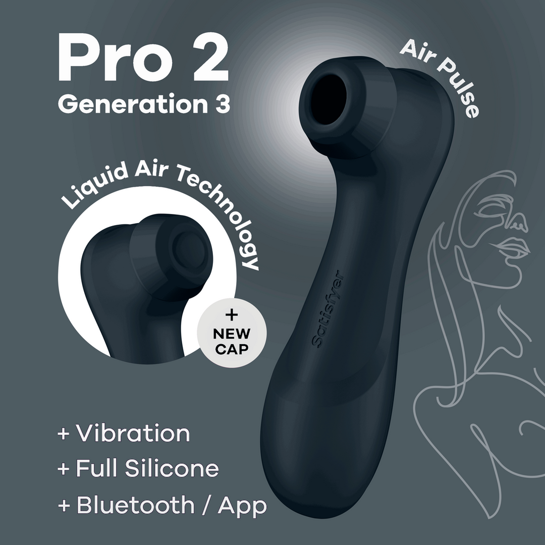 Satisfyer Pro 2 Generatie 3 - Double Air Pulse Vibrator - Liquid Air en Connect App - Zwart (4061504051857)