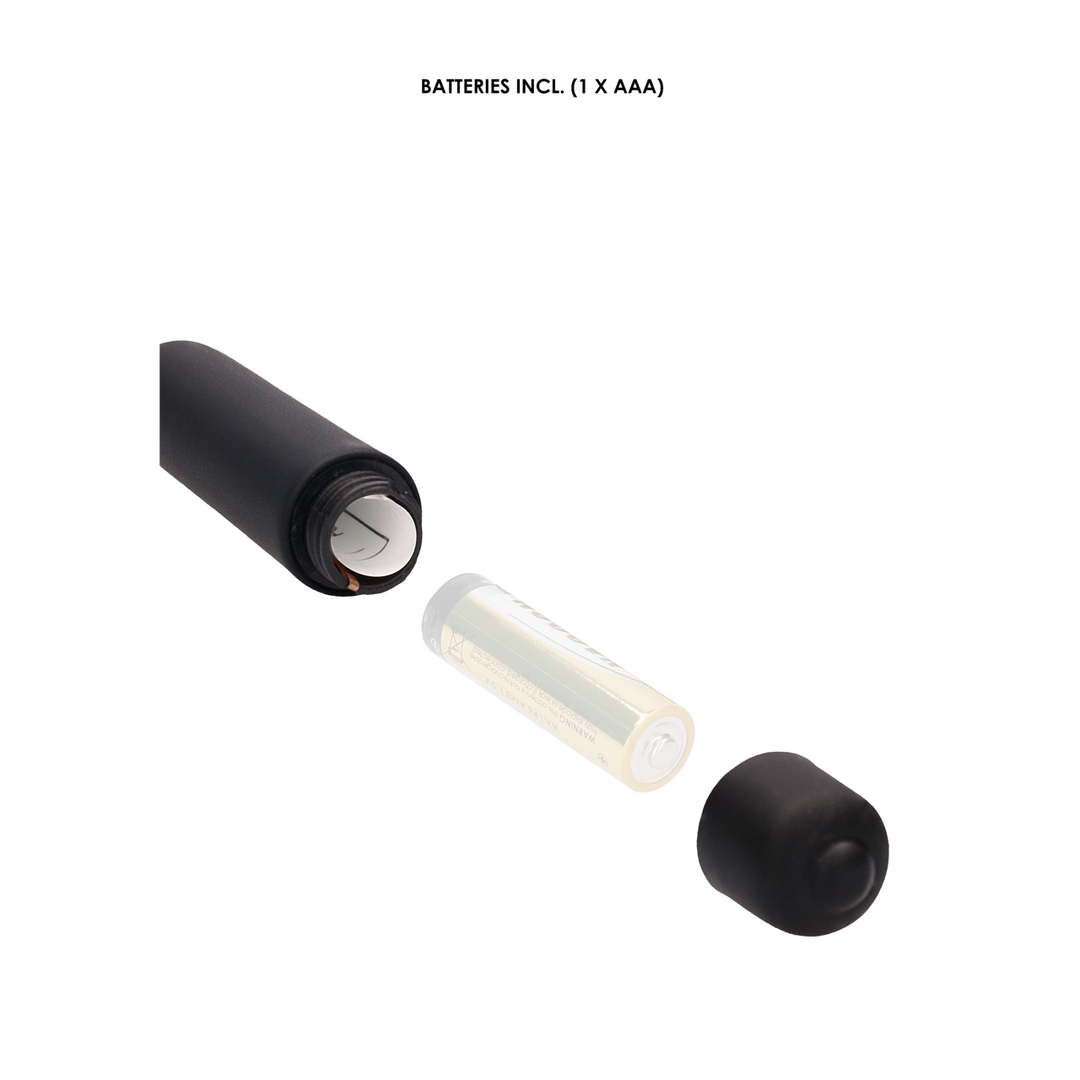 Ouch! by shots Silicone Vibrerende Bullet Plug Extra Lang (8714273525147)
