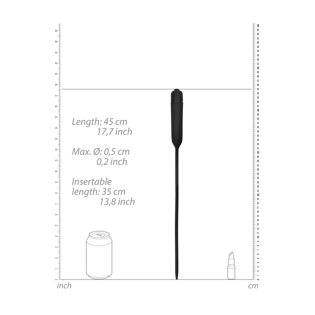 Ouch! by shots Silicone Vibrerende Bullet Plug Extra Lang (8714273525147)