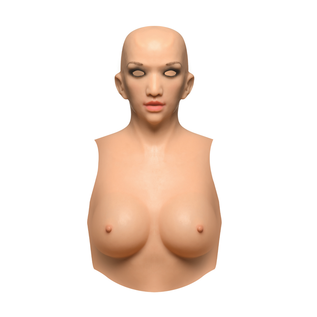 Xr brands Sexy Skin Suit - Siliconen Hoofdschaal en C Cup Borsten (848518058300)